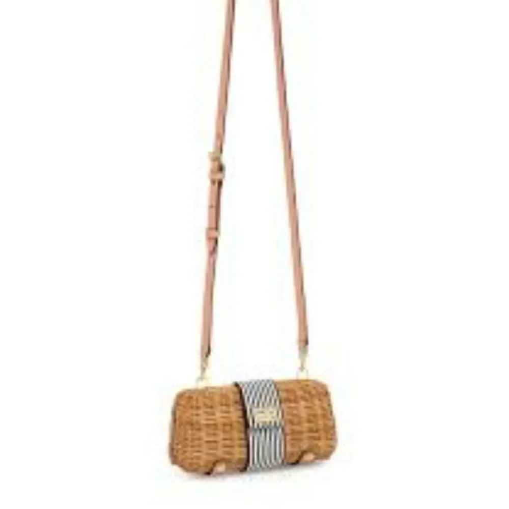 Henri Bendel Montauk Wicker Clutch